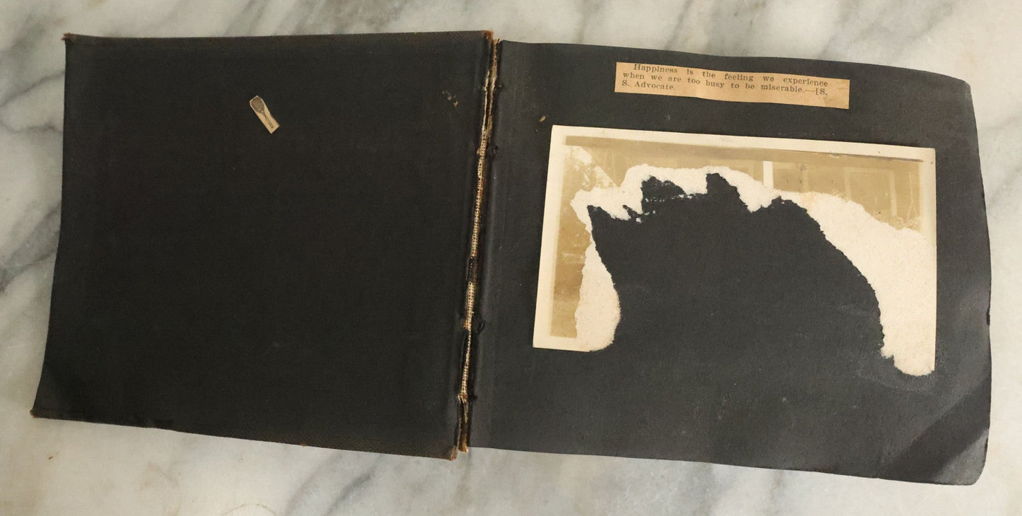 Lot 056 - Antique Snapshot Photo Album Featuring Many Photos Of Young Adults And Children Including Photos Of A Handsome Bulldog, A Trip Aboard A Steamship, And People Posing Outdoors, Circa 1920s