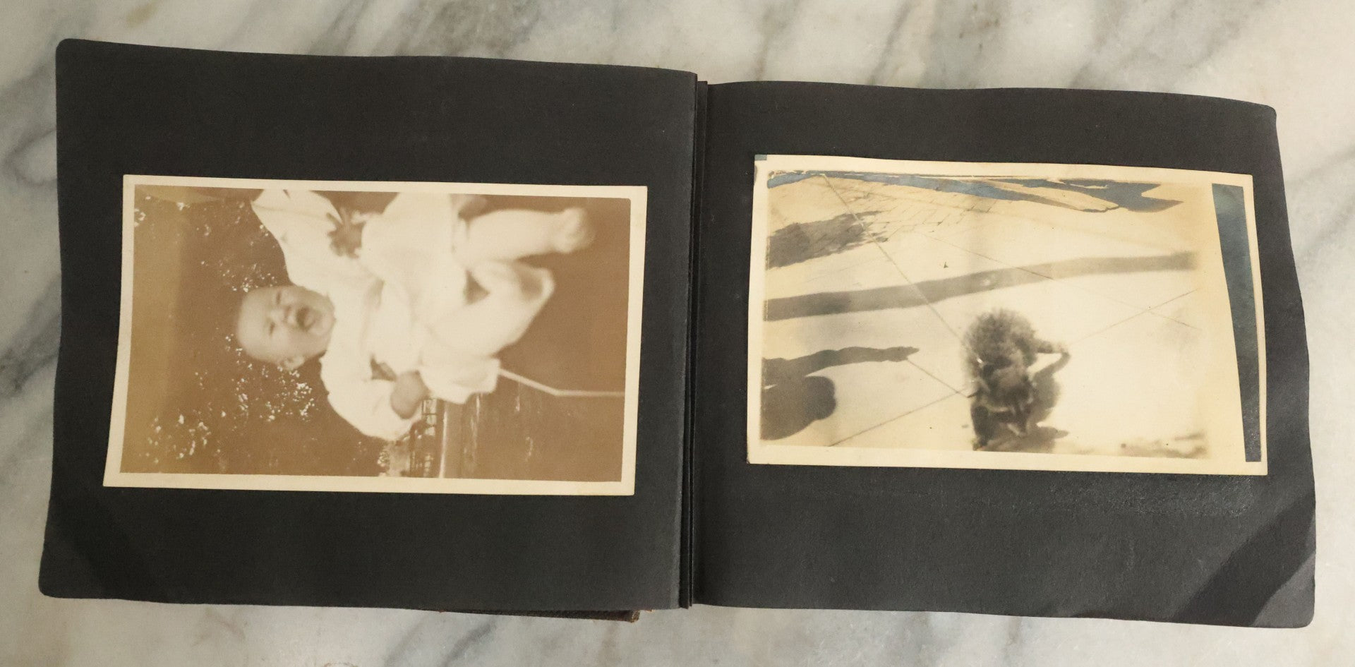 Lot 056 - Antique Snapshot Photo Album Featuring Many Photos Of Young Adults And Children Including Photos Of A Handsome Bulldog, A Trip Aboard A Steamship, And People Posing Outdoors, Circa 1920s