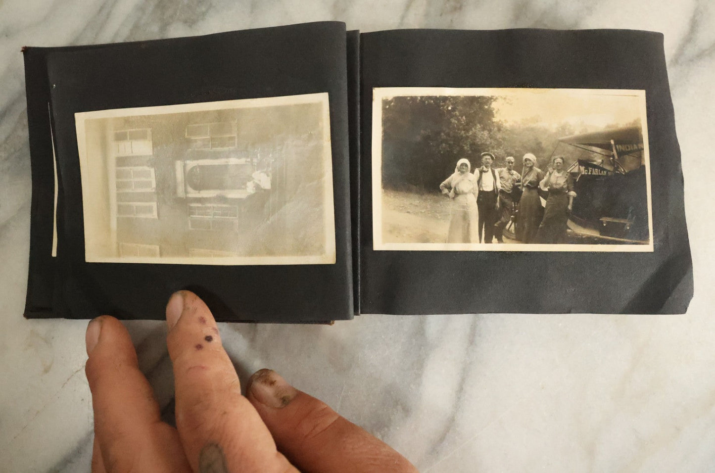 Lot 056 - Antique Snapshot Photo Album Featuring Many Photos Of Young Adults And Children Including Photos Of A Handsome Bulldog, A Trip Aboard A Steamship, And People Posing Outdoors, Circa 1920s