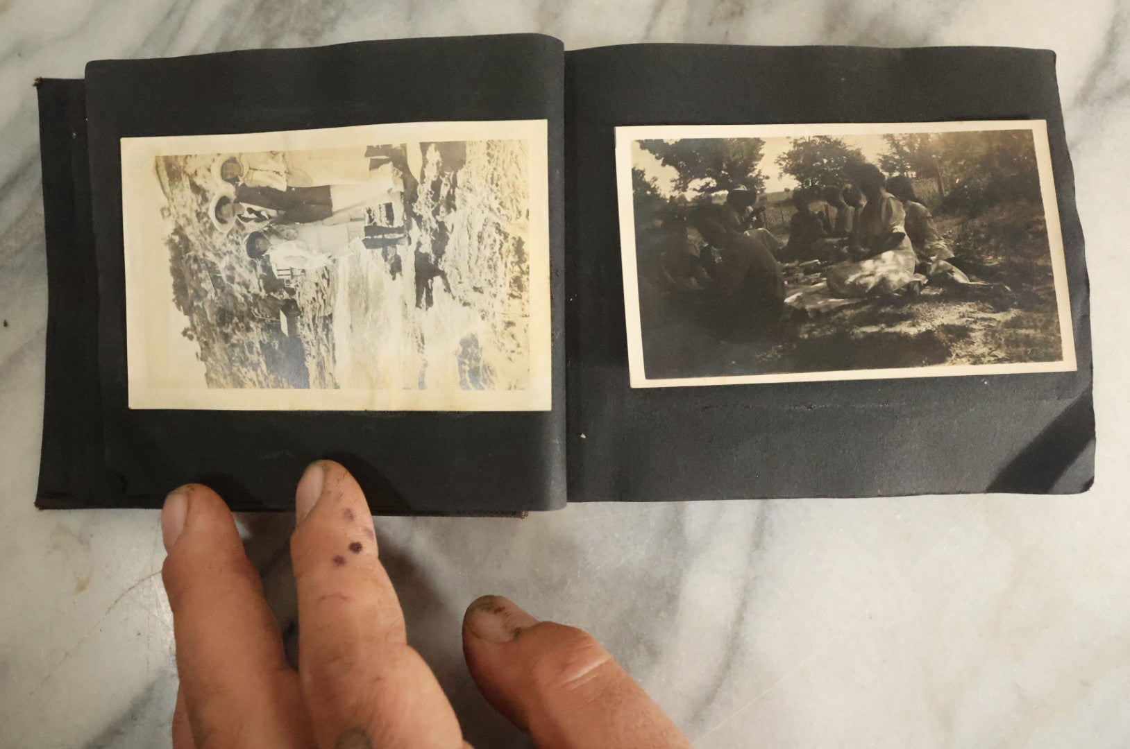 Lot 056 - Antique Snapshot Photo Album Featuring Many Photos Of Young Adults And Children Including Photos Of A Handsome Bulldog, A Trip Aboard A Steamship, And People Posing Outdoors, Circa 1920s