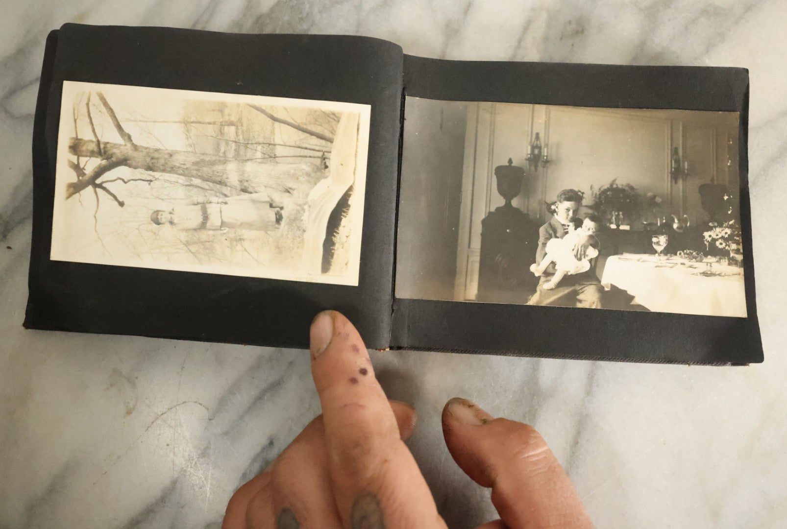 Lot 056 - Antique Snapshot Photo Album Featuring Many Photos Of Young Adults And Children Including Photos Of A Handsome Bulldog, A Trip Aboard A Steamship, And People Posing Outdoors, Circa 1920s