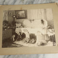 Lot 060 - Antique Boarded Post Mortem Funeral Photograph Of Young Boy In His Casket, With Various Flower Arrangements Including "Our Darling," Paige & Barker, Photographers, Concord, New Hampshire