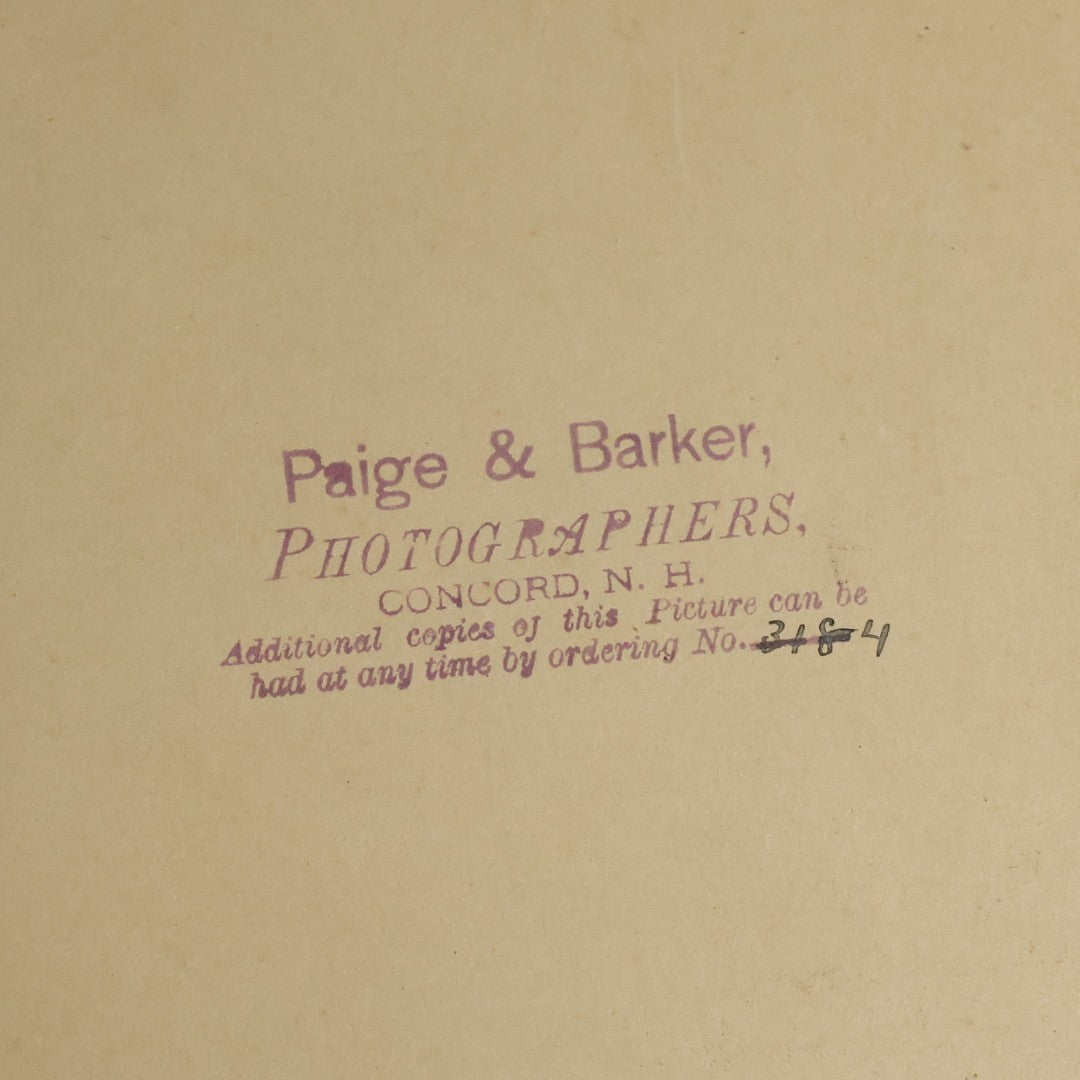 Lot 060 - Antique Boarded Post Mortem Funeral Photograph Of Young Boy In His Casket, With Various Flower Arrangements Including "Our Darling," Paige & Barker, Photographers, Concord, New Hampshire