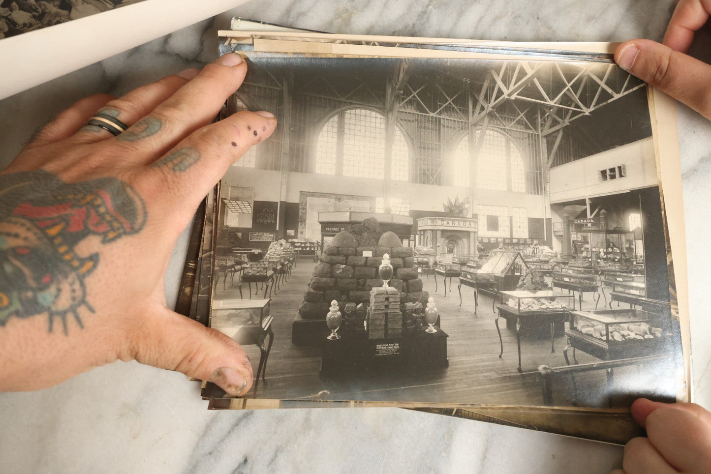 Lot 061 - Grouping Of 25 Antique Documentary Photographs Of The Canadian National Exhibition, Late 19th Century, With List Of Content Descriptions, Photos Are Curled