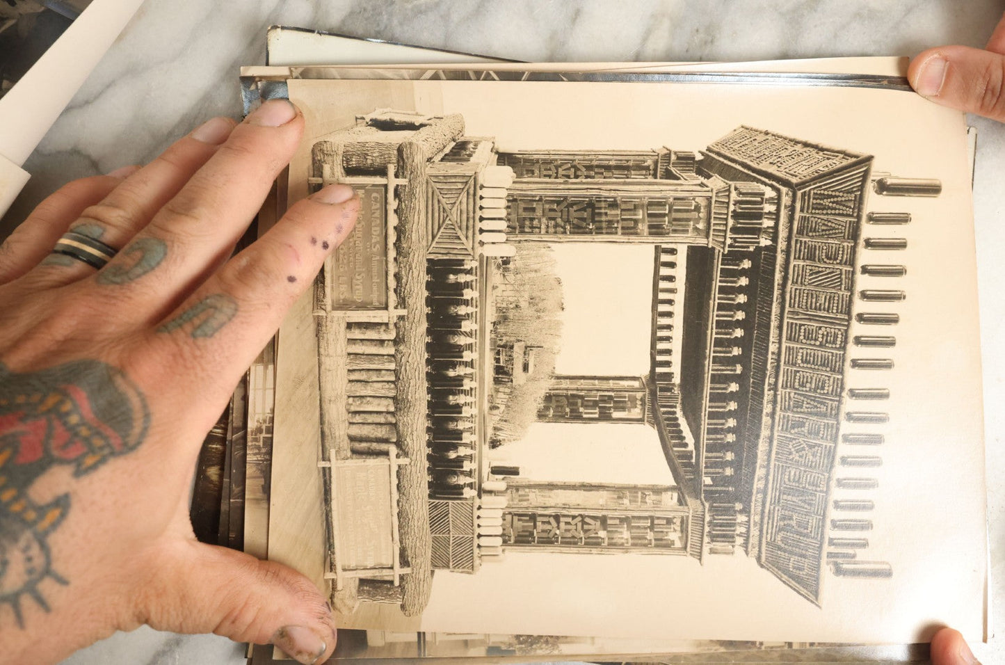 Lot 061 - Grouping Of 25 Antique Documentary Photographs Of The Canadian National Exhibition, Late 19th Century, With List Of Content Descriptions, Photos Are Curled