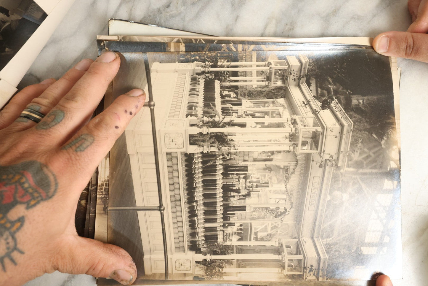 Lot 061 - Grouping Of 25 Antique Documentary Photographs Of The Canadian National Exhibition, Late 19th Century, With List Of Content Descriptions, Photos Are Curled