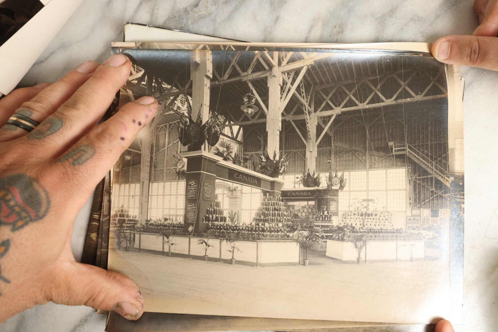 Lot 061 - Grouping Of 25 Antique Documentary Photographs Of The Canadian National Exhibition, Late 19th Century, With List Of Content Descriptions, Photos Are Curled