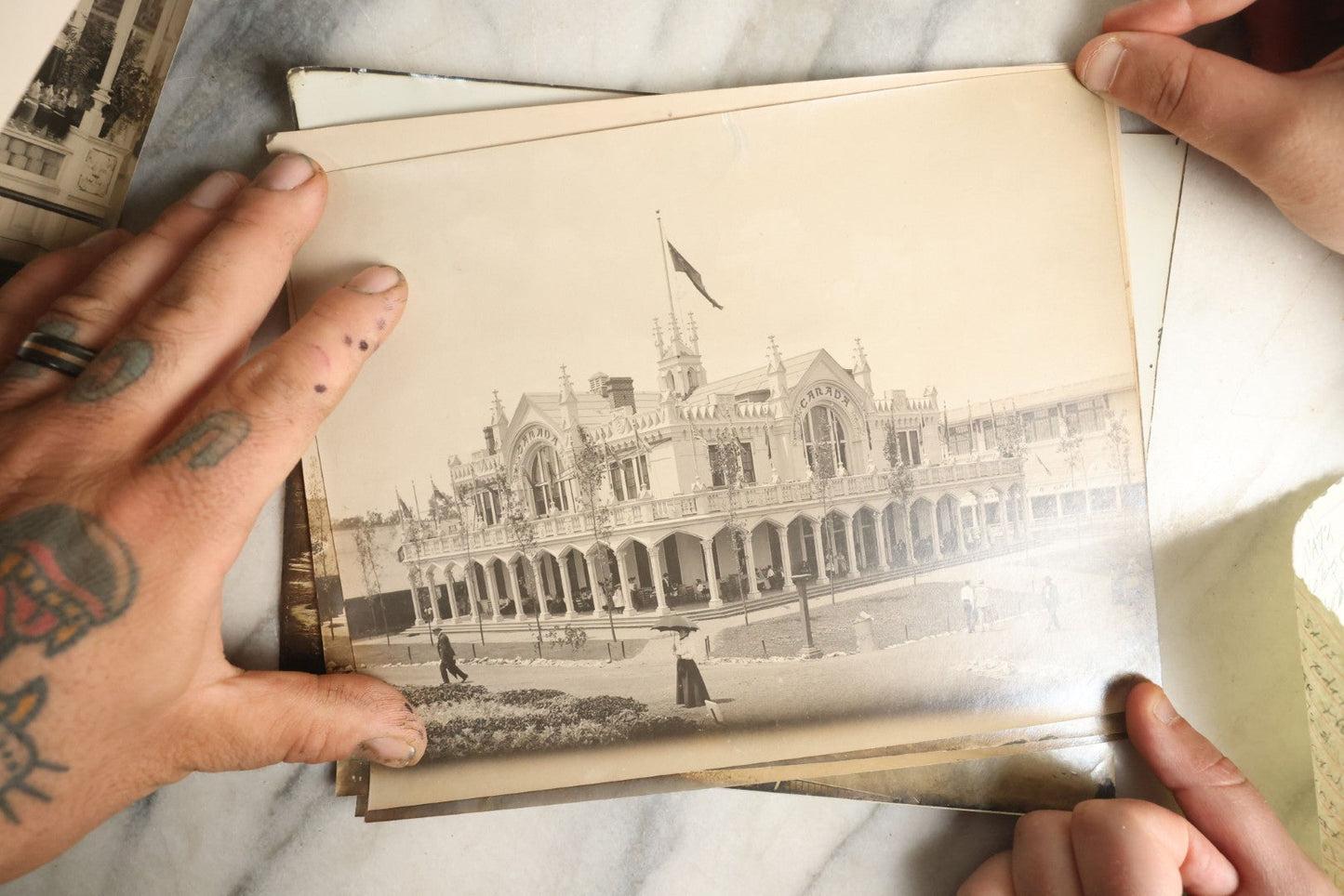 Lot 061 - Grouping Of 25 Antique Documentary Photographs Of The Canadian National Exhibition, Late 19th Century, With List Of Content Descriptions, Photos Are Curled