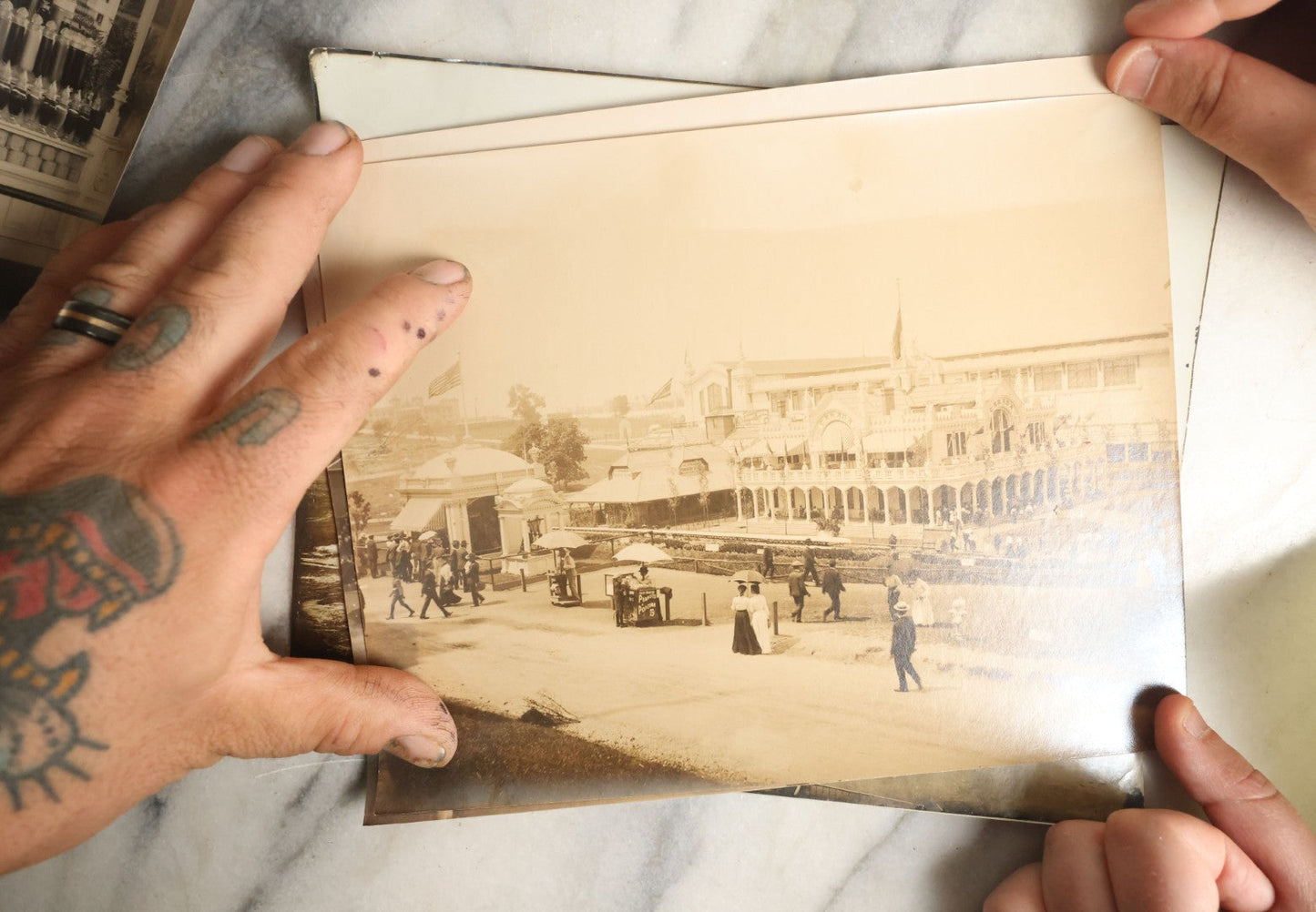 Lot 061 - Grouping Of 25 Antique Documentary Photographs Of The Canadian National Exhibition, Late 19th Century, With List Of Content Descriptions, Photos Are Curled