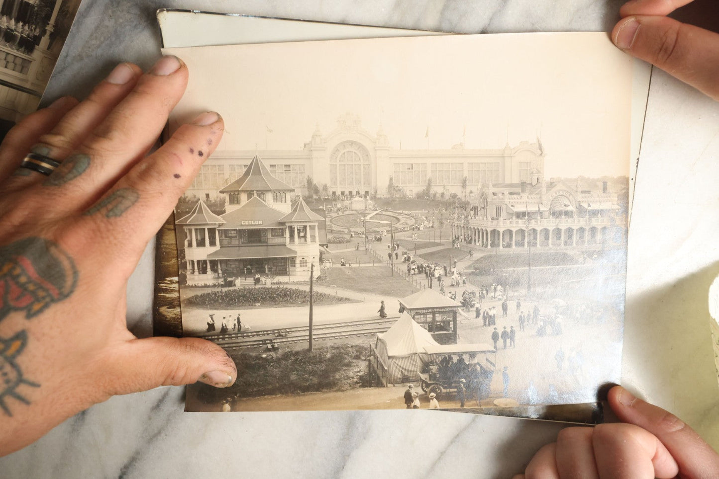 Lot 061 - Grouping Of 25 Antique Documentary Photographs Of The Canadian National Exhibition, Late 19th Century, With List Of Content Descriptions, Photos Are Curled