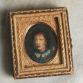 Lot 069 - Antique 1/16th Plate Daguerreotype Photograph Of Pretty Woman With Large Eyes And Lace Collar, Note Discoloration And Haloing On Photo