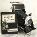 Lot 076 - Antique Universal Camera Corporation Roamer Folding Camera, With Instruction Booklet, Made In U.S.A.