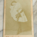 Lot 079 - Antique Cabinet Card Photograph Of Flirtatious Young Woman Lifting Up Her Dress, Likely An Actress Or Performer, Wendt, Photographer, Boonton, New Jersey