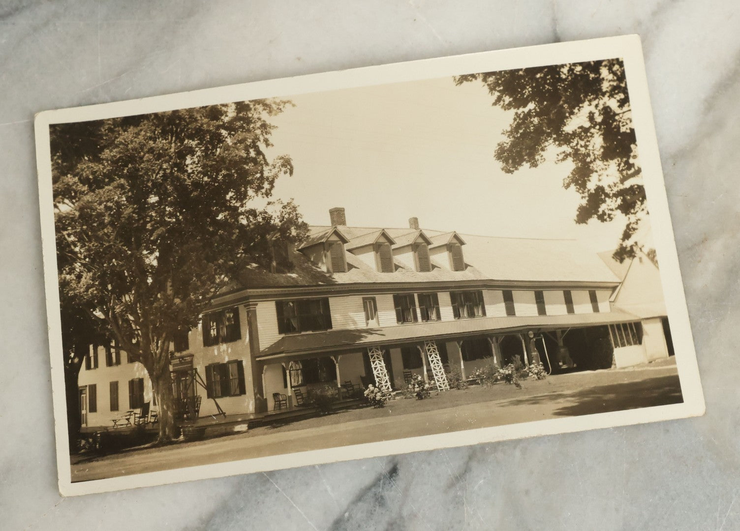 Lot 096 - Grouping Of 24 Antique Real Photo Postcards R.P.P.C. Including Little Girl Dressed As Bo Peep, Little Girls Posing With Chicken, Church Interiors, And Many Exterior Photographs