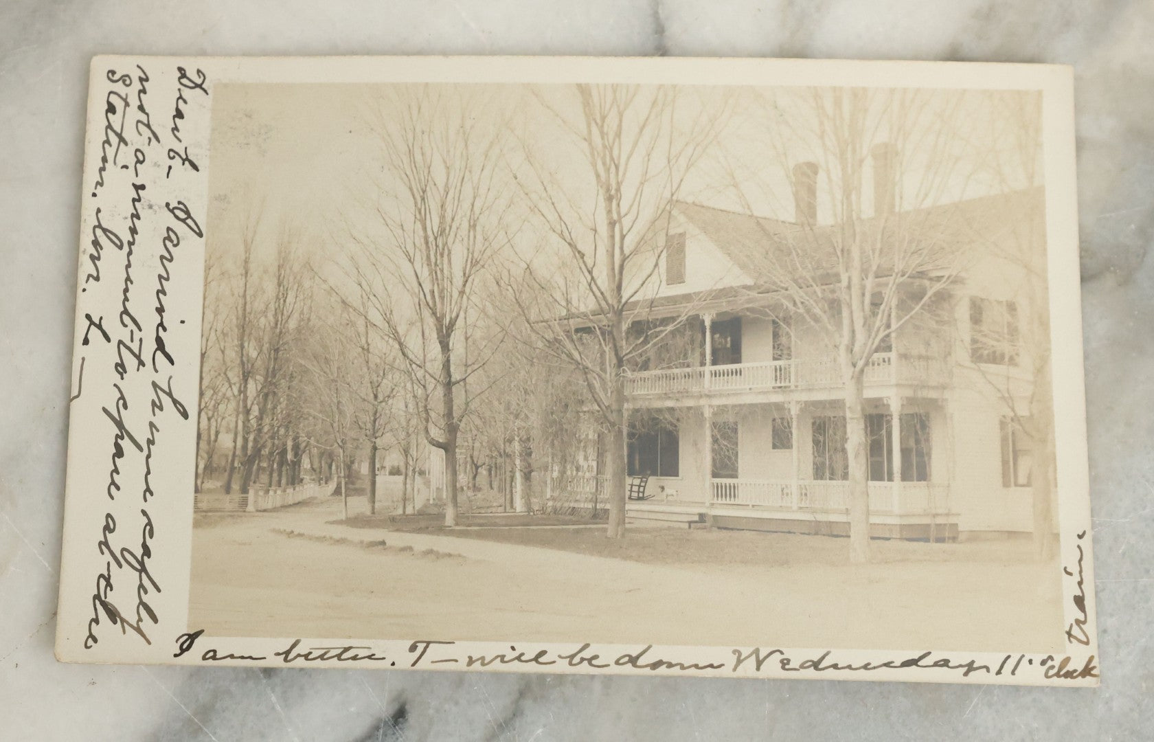Lot 096 - Grouping Of 24 Antique Real Photo Postcards R.P.P.C. Including Little Girl Dressed As Bo Peep, Little Girls Posing With Chicken, Church Interiors, And Many Exterior Photographs