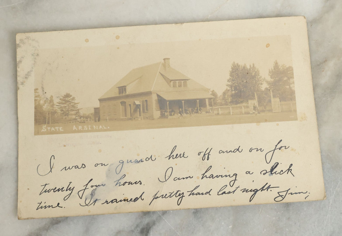 Lot 096 - Grouping Of 24 Antique Real Photo Postcards R.P.P.C. Including Little Girl Dressed As Bo Peep, Little Girls Posing With Chicken, Church Interiors, And Many Exterior Photographs