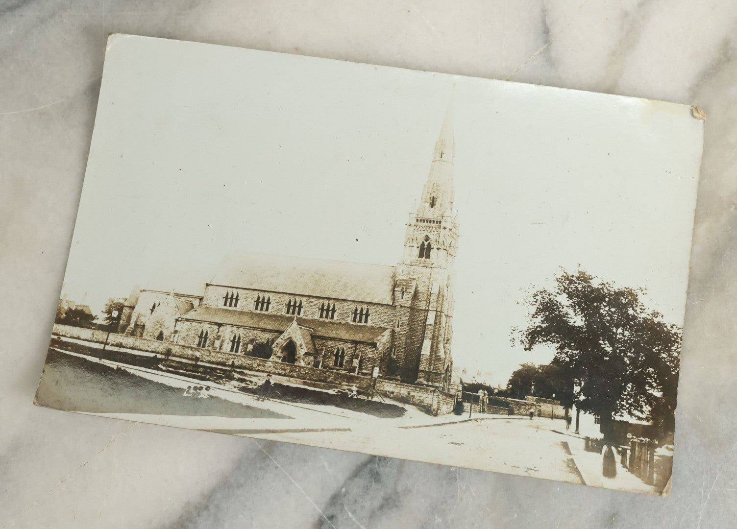 Lot 096 - Grouping Of 24 Antique Real Photo Postcards R.P.P.C. Including Little Girl Dressed As Bo Peep, Little Girls Posing With Chicken, Church Interiors, And Many Exterior Photographs
