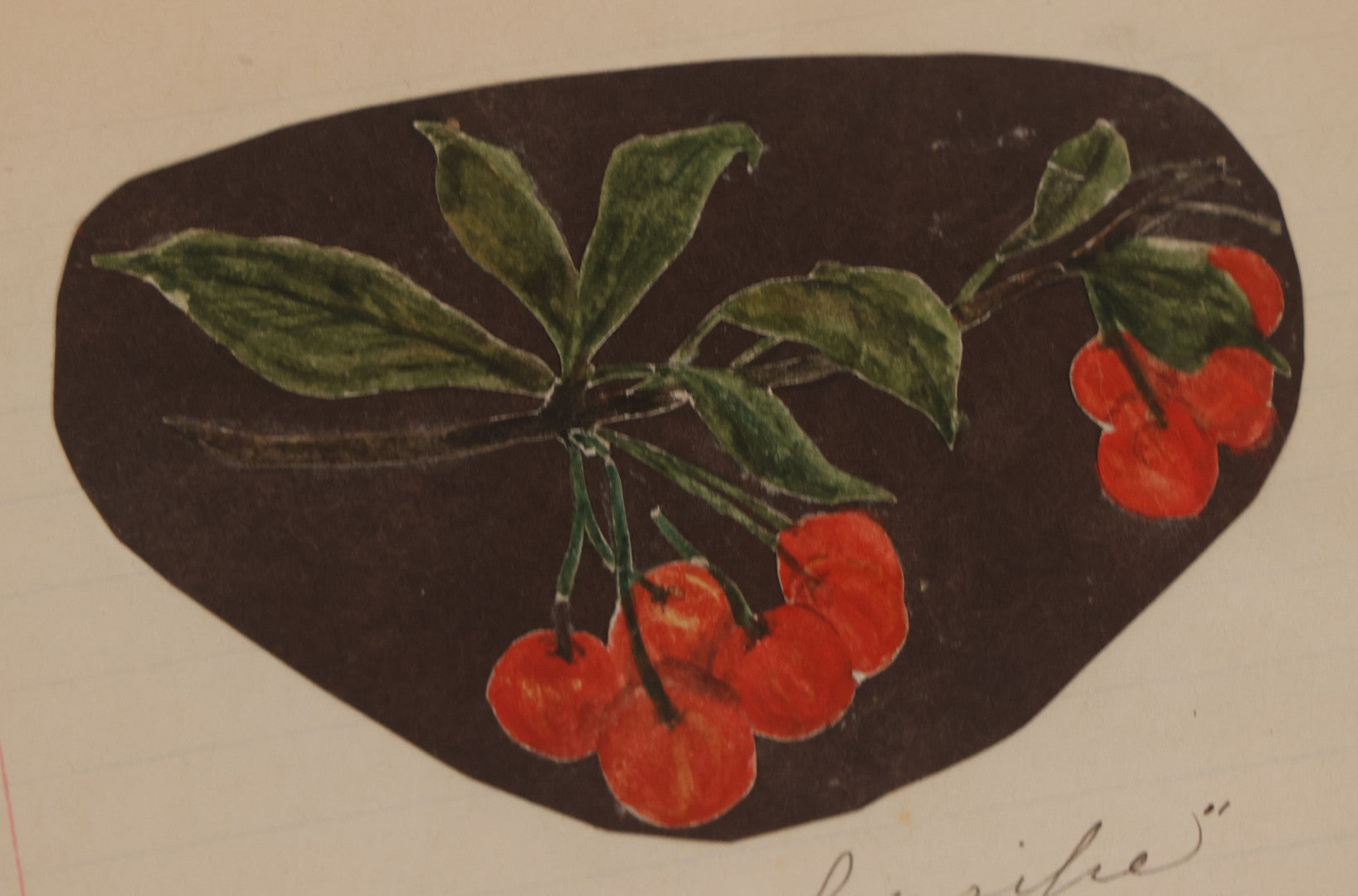 Lot 064 - Antique Snapshot Photo Album Scrapbook Contained In A Record Ledger With 40+ Photos And Scraps, With Handwritten Enscriptions, Including Interior Photos, Outdoor Photos, And More, Circa 1900, Hand Drawn Flower Scraps