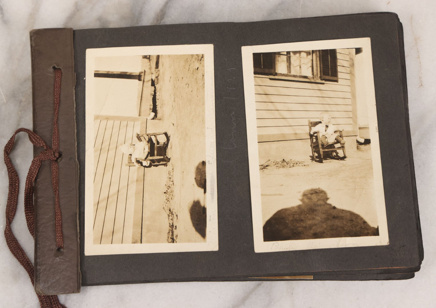 Lot 066 - Antique Snapshot Photo Album With 60+ Photographs, Mostly Of Children, Including Boys Posing On Top Of Eastman Heater Railroad Car, Other Outings From 1925 To 1926, Note No Covers
