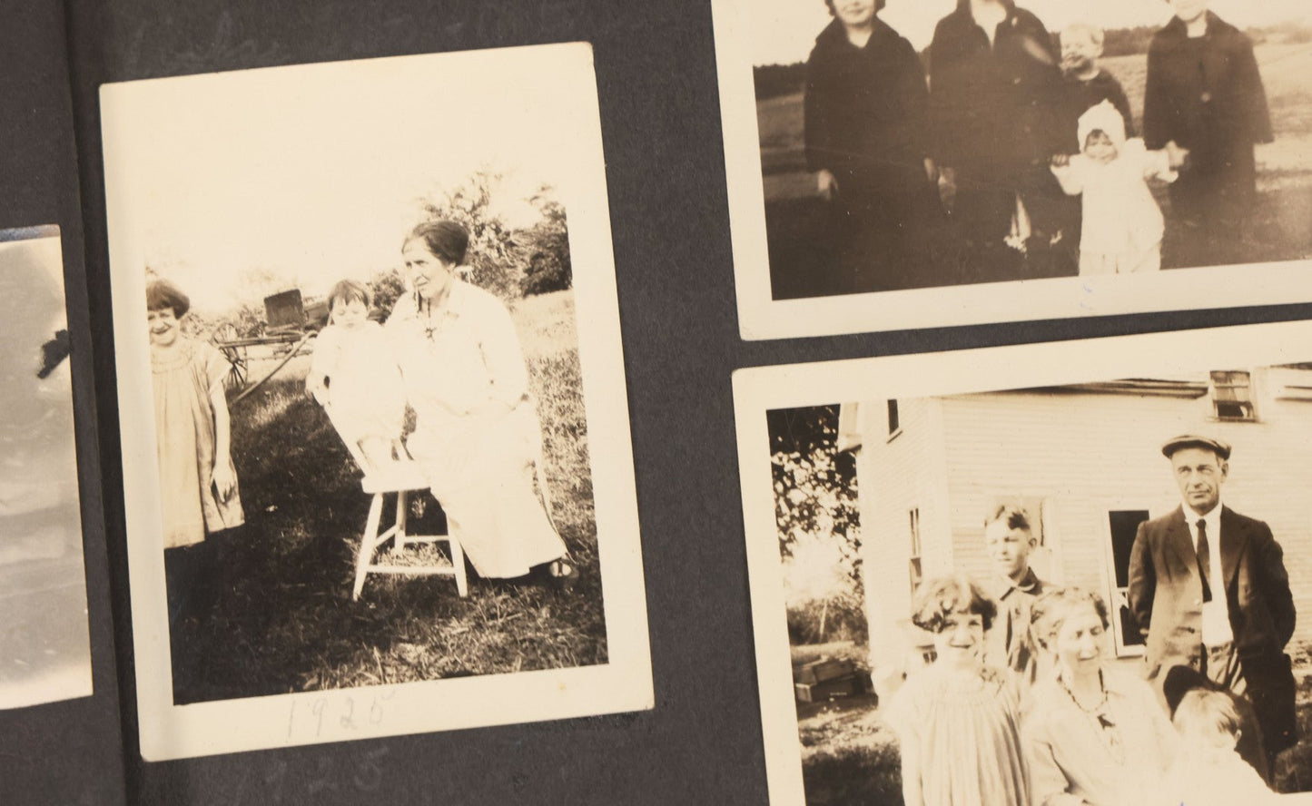 Lot 066 - Antique Snapshot Photo Album With 60+ Photographs, Mostly Of Children, Including Boys Posing On Top Of Eastman Heater Railroad Car, Other Outings From 1925 To 1926, Note No Covers