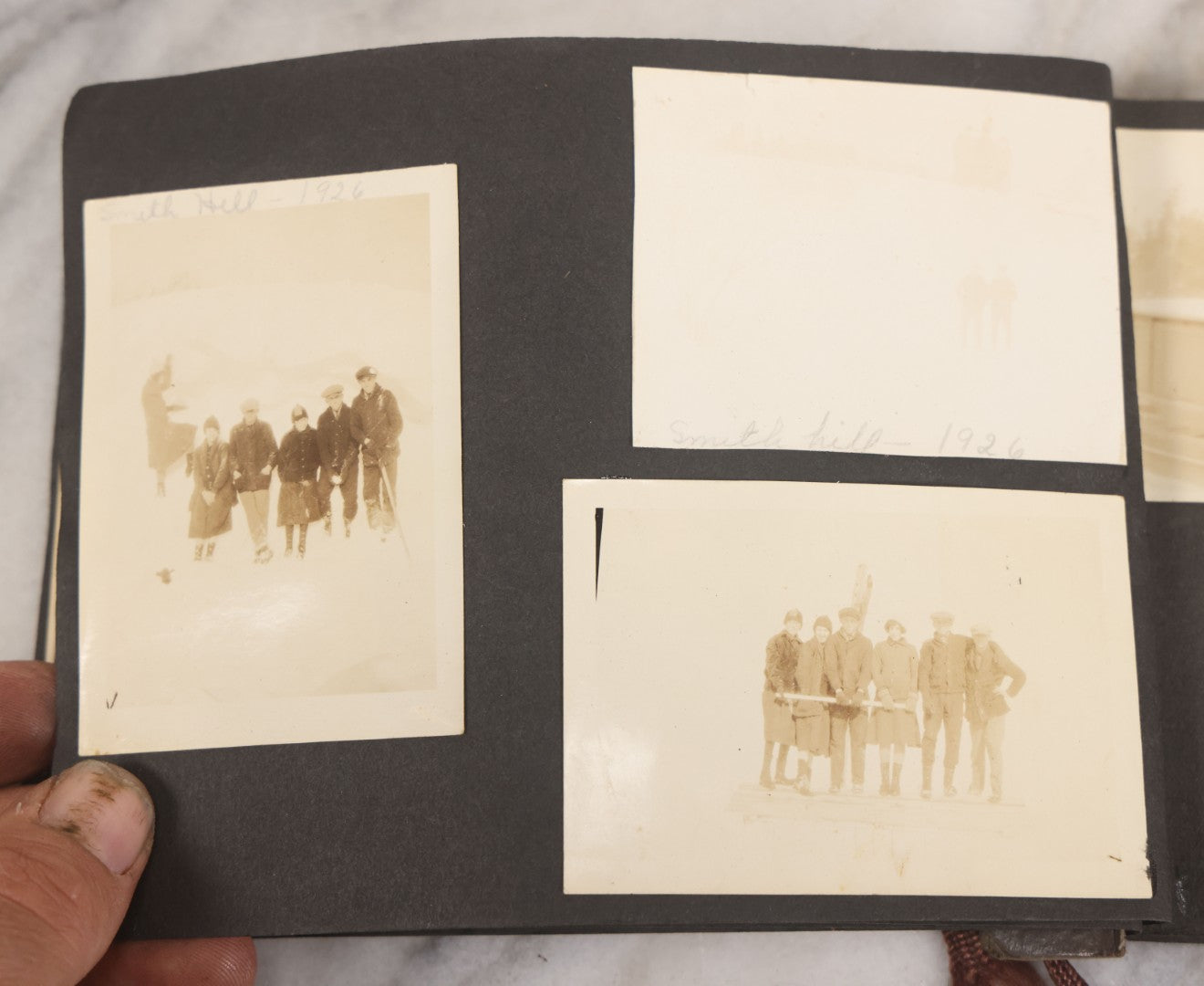 Lot 066 - Antique Snapshot Photo Album With 60+ Photographs, Mostly Of Children, Including Boys Posing On Top Of Eastman Heater Railroad Car, Other Outings From 1925 To 1926, Note No Covers