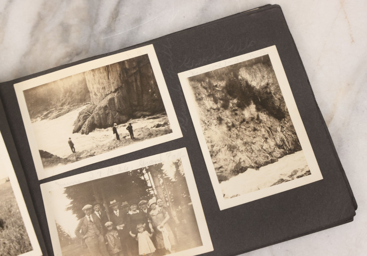 Lot 066 - Antique Snapshot Photo Album With 60+ Photographs, Mostly Of Children, Including Boys Posing On Top Of Eastman Heater Railroad Car, Other Outings From 1925 To 1926, Note No Covers
