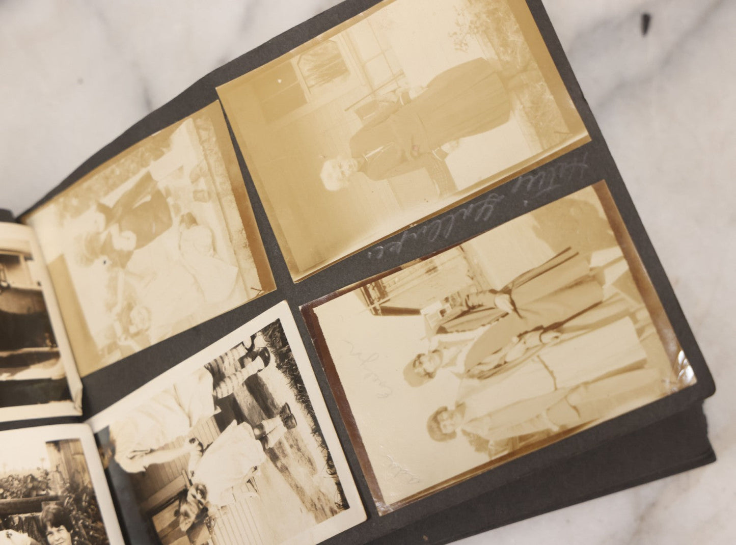 Lot 066 - Antique Snapshot Photo Album With 60+ Photographs, Mostly Of Children, Including Boys Posing On Top Of Eastman Heater Railroad Car, Other Outings From 1925 To 1926, Note No Covers