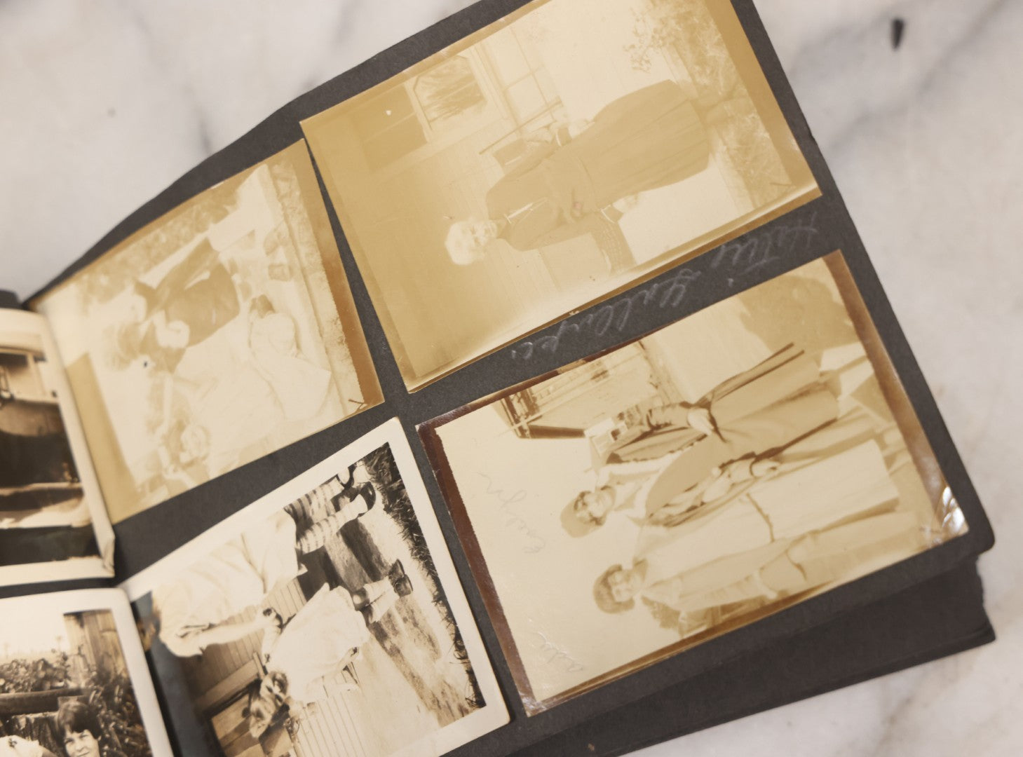 Lot 066 - Antique Snapshot Photo Album With 60+ Photographs, Mostly Of Children, Including Boys Posing On Top Of Eastman Heater Railroad Car, Other Outings From 1925 To 1926, Note No Covers