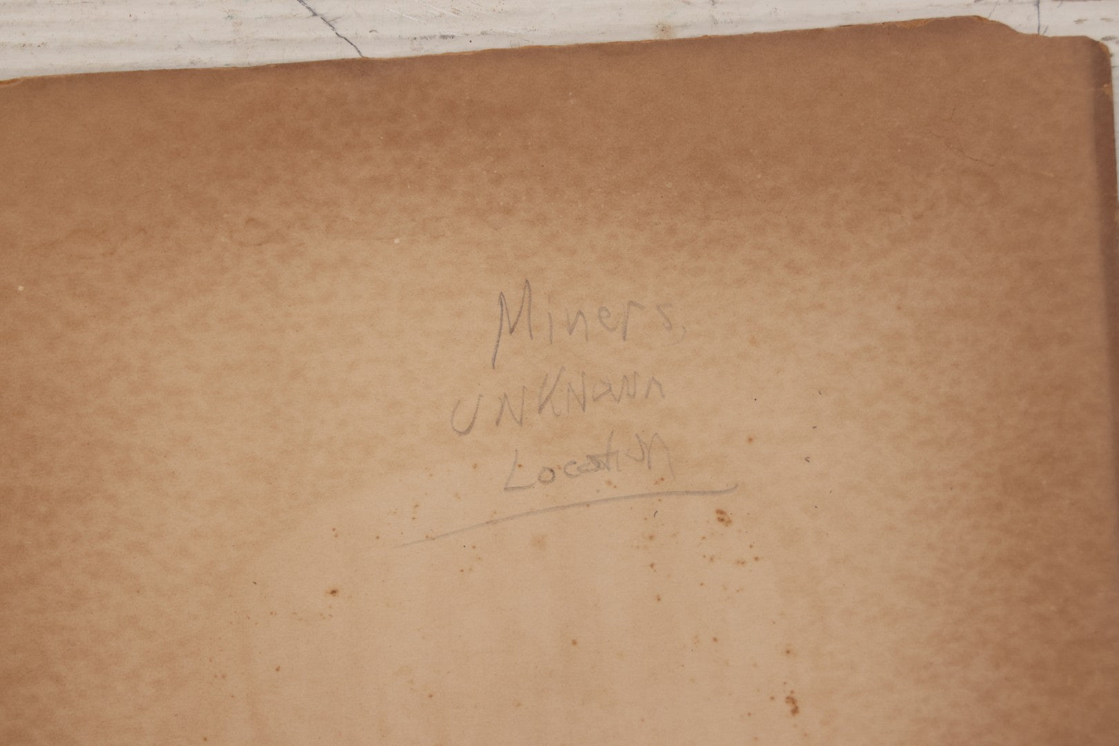 Lot 067 - Antique Boarded Occupational Photograph Of Group Of Seven Miners Posing In Quarry, Holding Sledgehammers And Other Tools