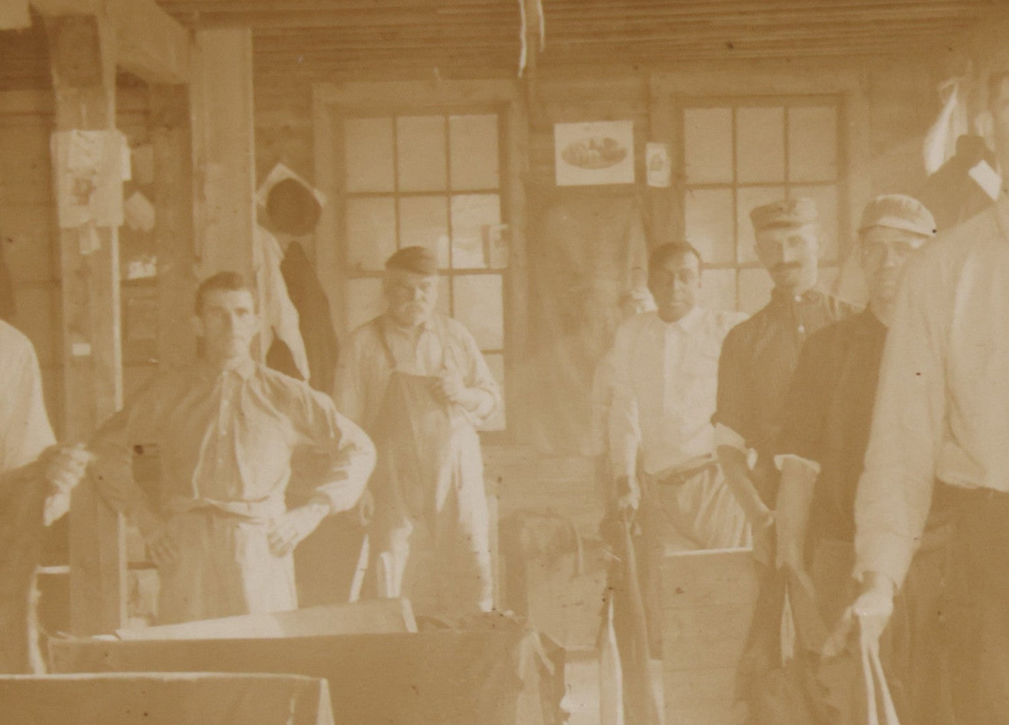 Lot 069 - Antique Boarded Occupational Photograph Of Group Of Workers, Likely In A Tannery