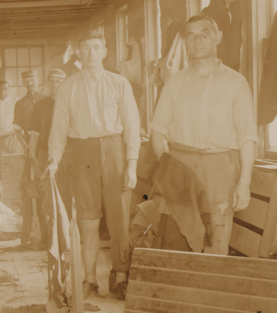 Lot 069 - Antique Boarded Occupational Photograph Of Group Of Workers, Likely In A Tannery