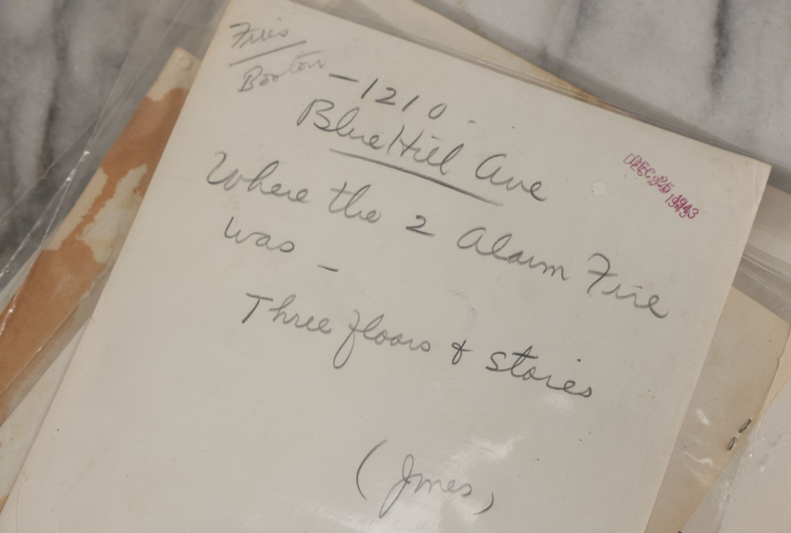 Lot 001 - Extensive Grouping Of 100+ Documentary Press Photos Of Firefighters Battling Fires, Aftermath And Destruction, And Firefighting Apperatus, In And Around The City Of Boston, Late 1930s To 1950s, With Notes Regarding Date And Location, 9" x 7"