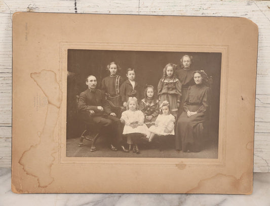 Lot 093 - Antique Boarded Photograph Of Man In Salvation Army Formal Uniform Seated With Family, J.E. Purdy & Co., Photographer, Boston
