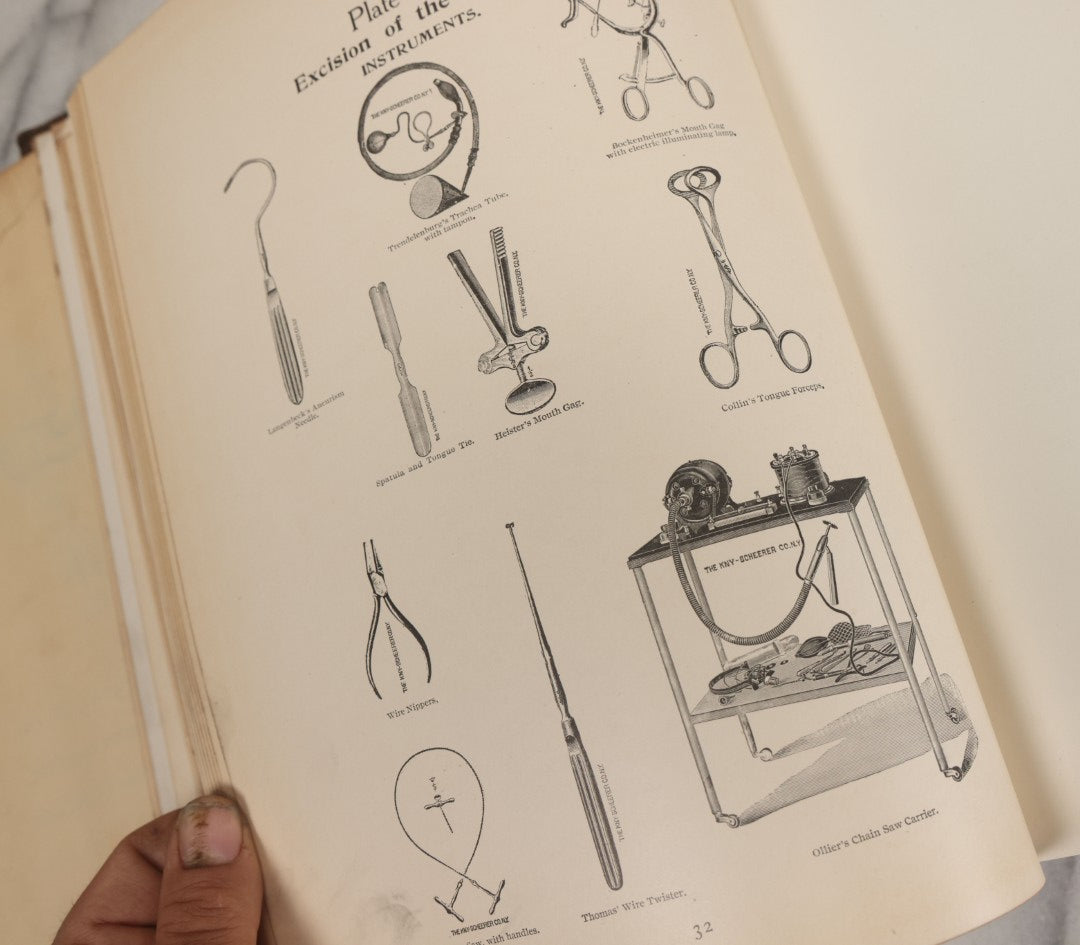 Lot 002 - "Atlas Of Typical Operations In Surgery" Antique Book By Dr. Ph. Bockenheimer & Dr. Fritz Frohse, With 60 Full Color Illustrations By Franz Frohse, English Adaptation By J. Howell Evans, Rebman Company, New York, Publishers, Circa 1900