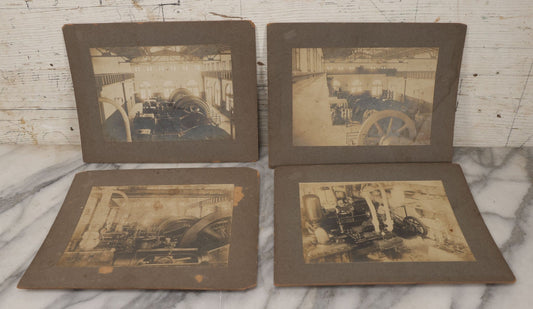 Lot 116 - Grouping Of Four Antique Photographs Of Massive Heavy Machinery In Room With Many Arched Windows