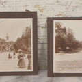 Lot 123 - Pair Of Antique Paper Mounted Photographs Of Bronx Park Entrance And Woodlawn Cemetary Entrance, New York City, Photos By O. Puller, Circa 1902