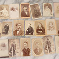 Lot 134 - Grouping Of 19 Antique Carte De Visite C.D.V. Photographs Including Pretty Woman With Long Blond Hair, Man With Mutton Chops, Little Girl Seated On Table, Incredulous Baby, Woman With Ruffled Collar, Man With Preposterous Mustache, And More