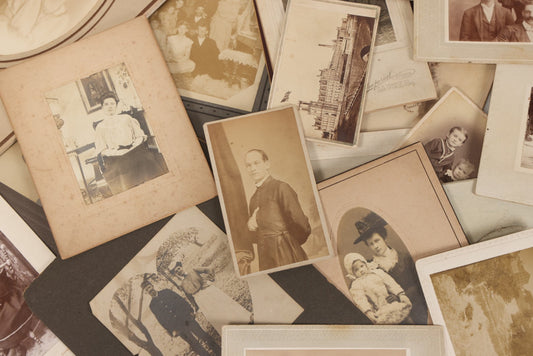 Lot 135 - Grouping Of 50 Antique Boarded Photos, Cabinet Cards, And C.D.V.s, Mostly Portraits, Including Priest, Several Interior Group Photographs, Exterior Photographs, Photos With Automobiles, And Others