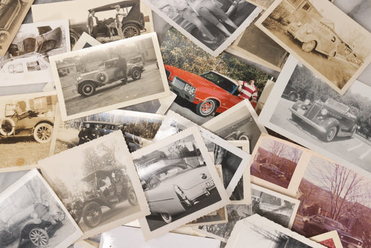 Lot 138 - Grouping Of 35 Vintage Snapshots Of People Posing With Cars And Automobiles From All Eras Of The 20th Century, 1920 to 1980