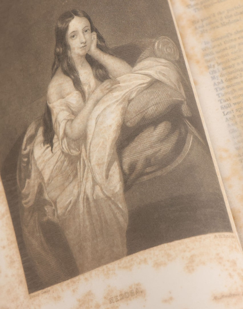 Lot 151 - "The Works Of Lord Byron: Embracing His Suppressed Poems And A Sketch Of His Life" Antique Poetry Book, Illustrated, New Edition, Complete In One Volume, Phillips, Sampson, And Company, Publishers, Boston, 1855