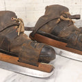 Lot 006 - Pair Of Antique Cert Gripwell Leather Boots With Period Ice Skates, Manufactured Marsden Brothers, Skate-Makers, Sheffield, England