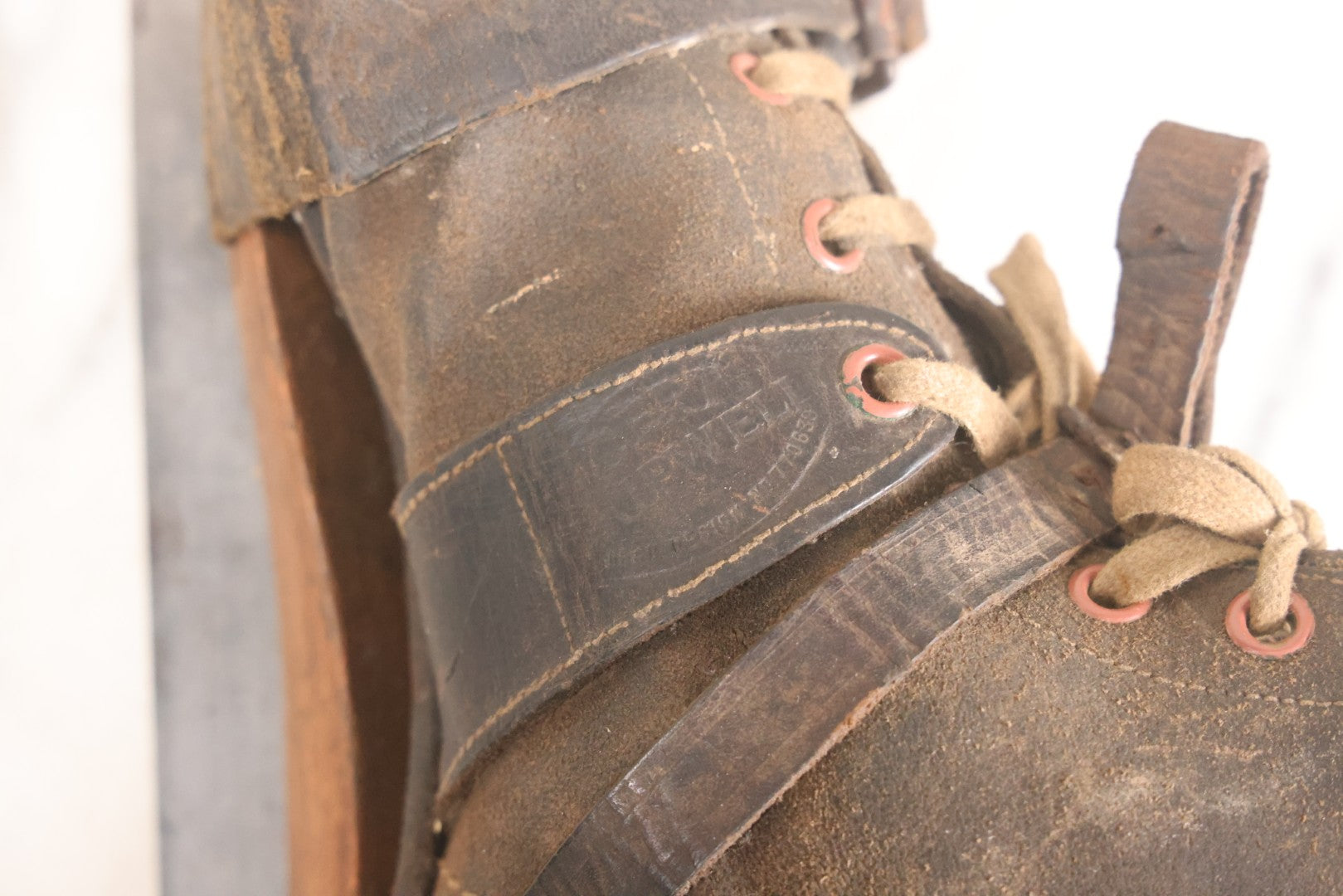 Lot 006 - Pair Of Antique Cert Gripwell Leather Boots With Period Ice Skates, Manufactured Marsden Brothers, Skate-Makers, Sheffield, England