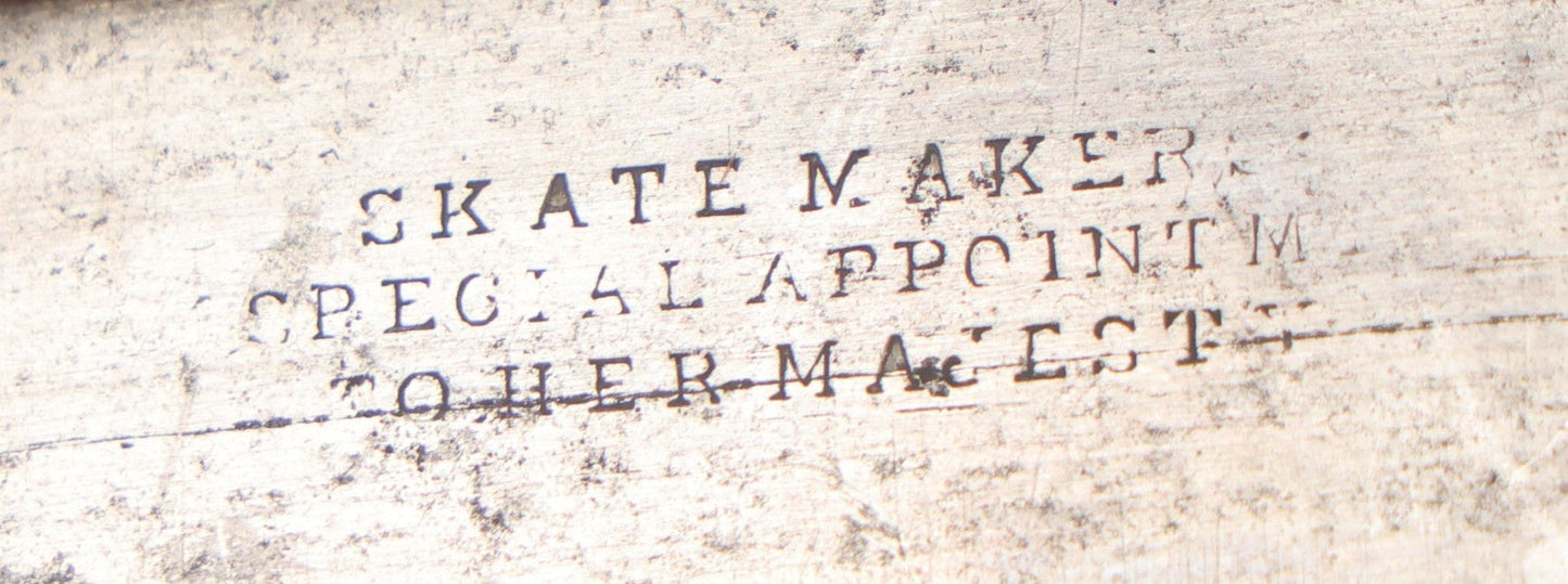 Lot 006 - Pair Of Antique Cert Gripwell Leather Boots With Period Ice Skates, Manufactured Marsden Brothers, Skate-Makers, Sheffield, England