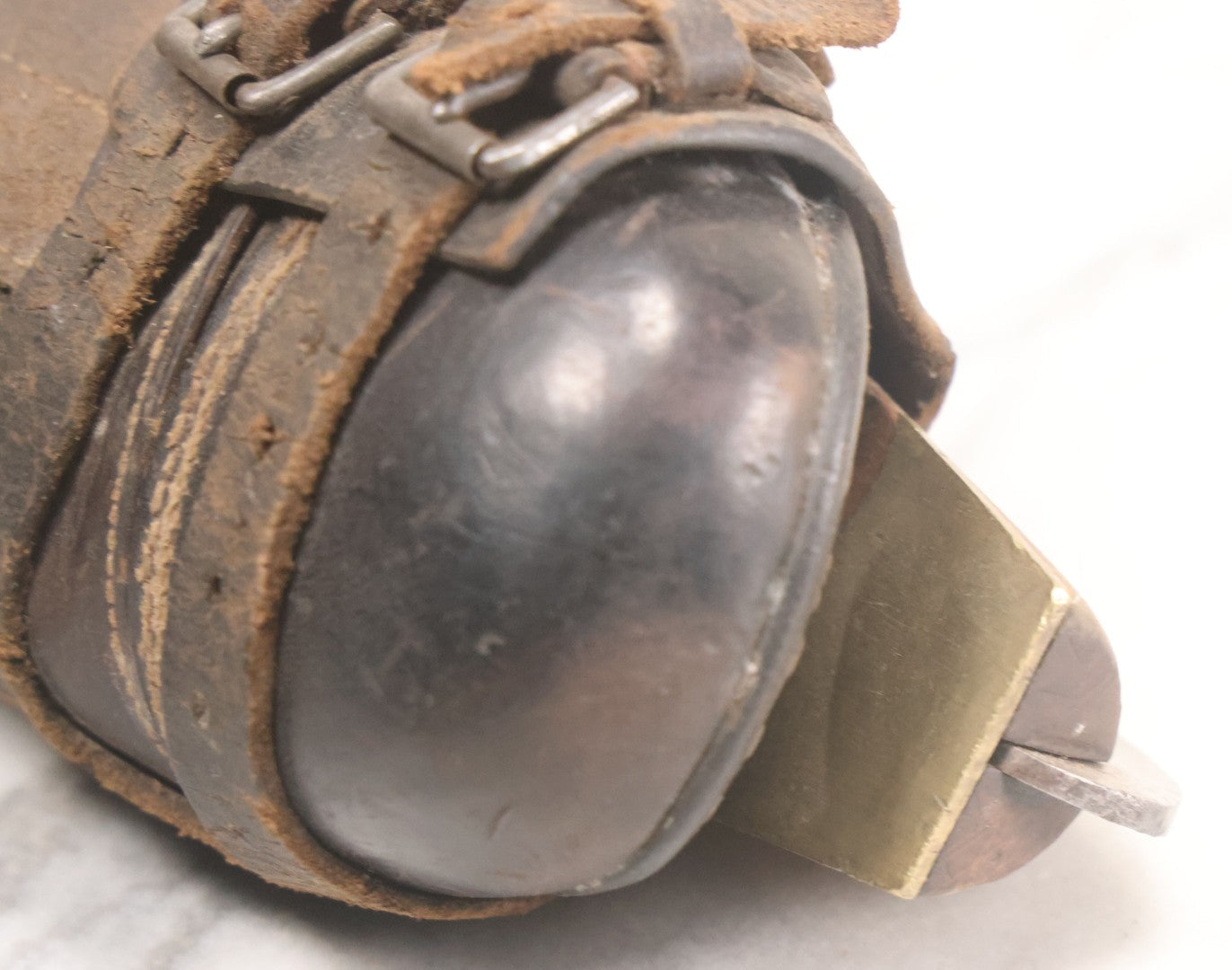 Lot 006 - Pair Of Antique Cert Gripwell Leather Boots With Period Ice Skates, Manufactured Marsden Brothers, Skate-Makers, Sheffield, England