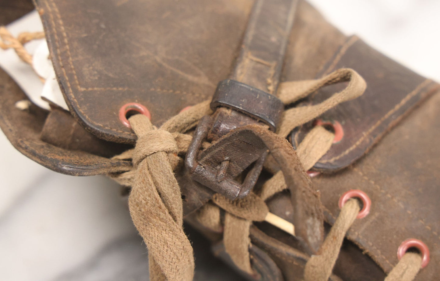 Lot 006 - Pair Of Antique Cert Gripwell Leather Boots With Period Ice Skates, Manufactured Marsden Brothers, Skate-Makers, Sheffield, England