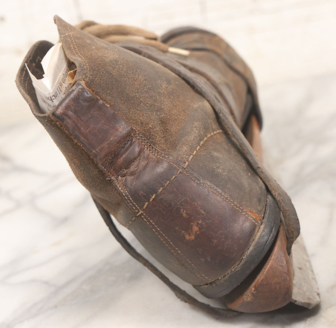Lot 006 - Pair Of Antique Cert Gripwell Leather Boots With Period Ice Skates, Manufactured Marsden Brothers, Skate-Makers, Sheffield, England