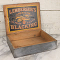Lot 007 - Antique Wooden Advertising Display Box With Lithographed Interior Label For Lemberger's Blacking, American Oil Paste, Manufactured By The Weikel & Smith Spice Co., Philadelphia, With Eagle Motif