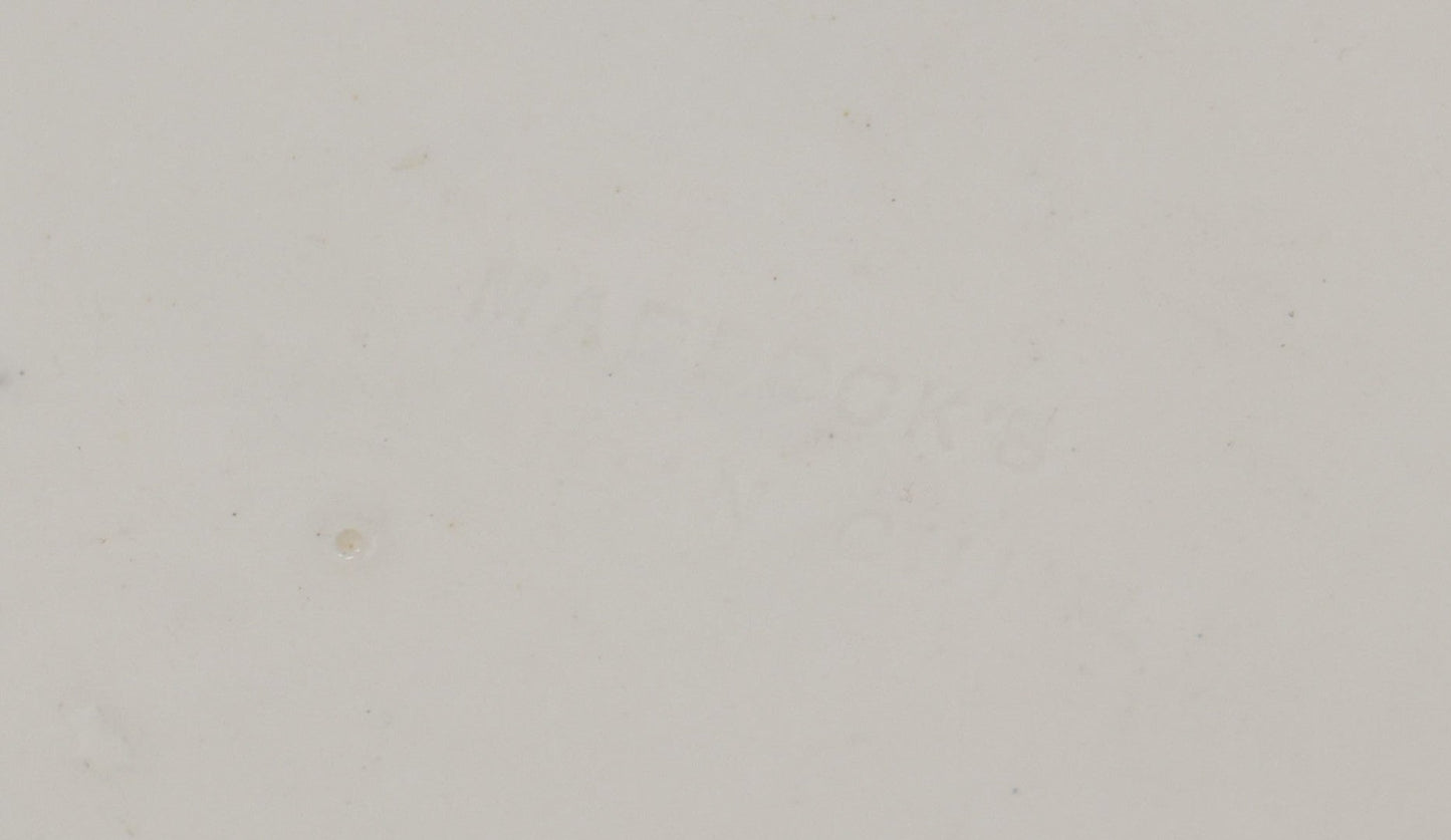 Lot 026 - Antique Porcelein Dinner Plate From U.S. Naval Hospital With Anchor Motif And Insignia, Manufactured By Maddock's American China, 9-1/2" Diameter