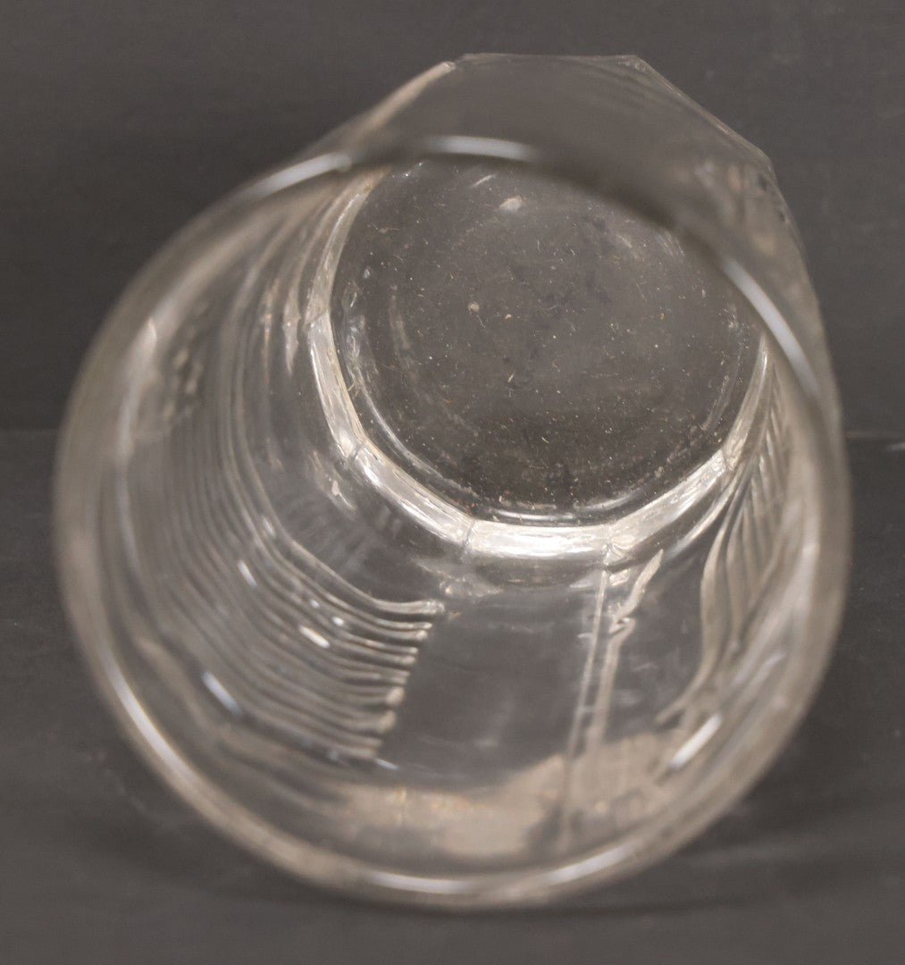 Lot 028 - Vintage American Pattern Glass Drinking Cup With American Flag, Patriotic Shield, And Rifle Motifs