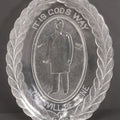 Lot 029 - Antique Early American Pattern Glass E.A.P.G. William Mckinley Assassination Memorial Platter, "It Is God's Way, His Will Be Done," Circa 1901